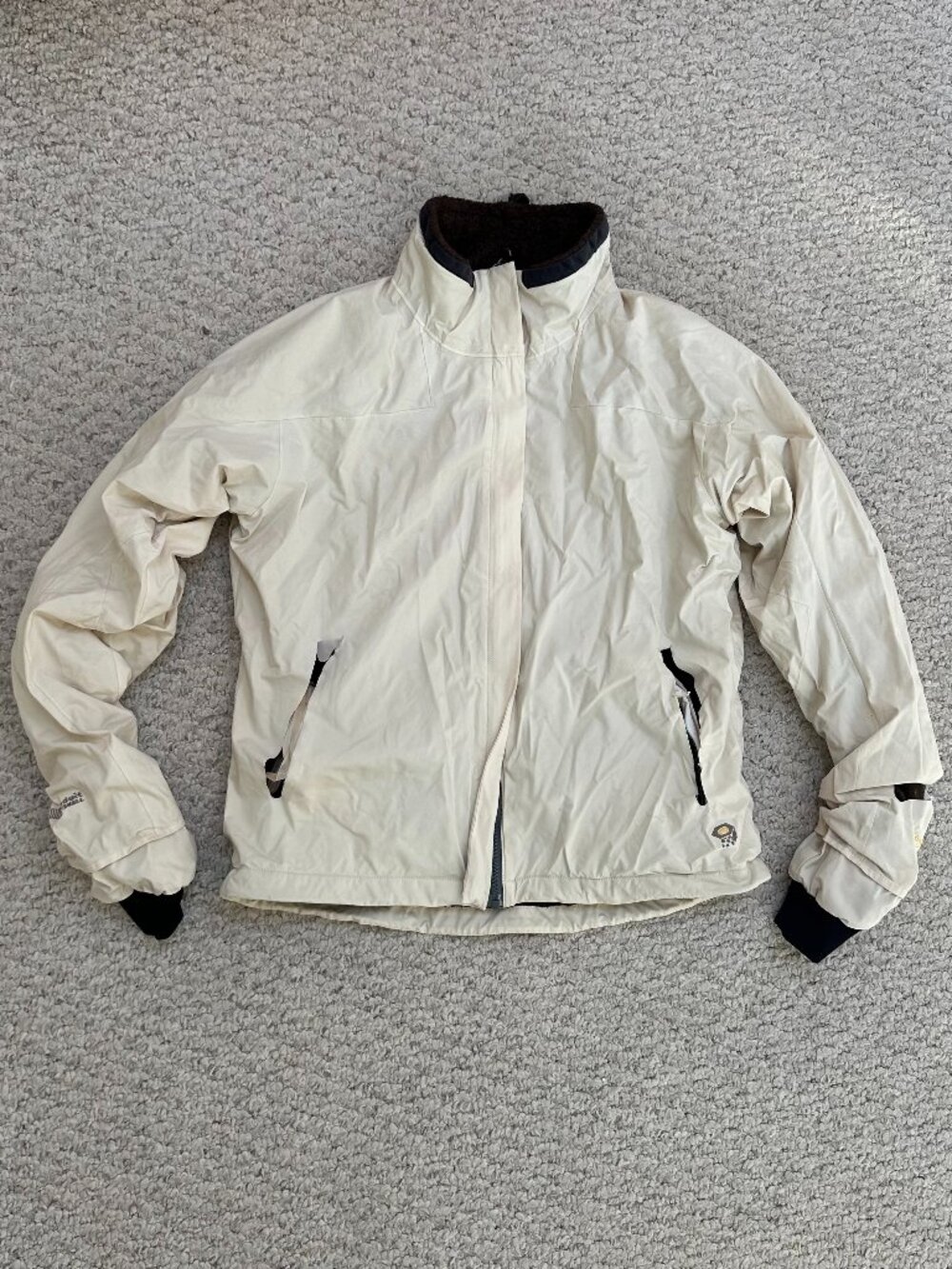 Mountain Hard Wear Fuzzy Lined Cold Weather Cream Bomber Jacket XS